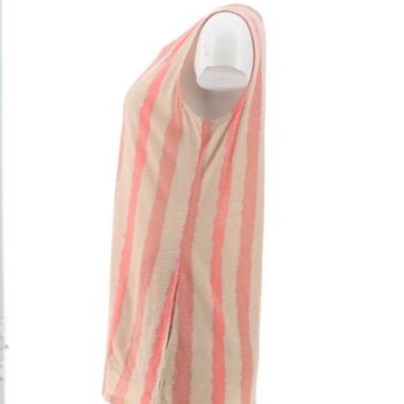 TUNIC TOP - DENIM & CO - XS Petite - NWT - Coral - Dress Blouse Sleeveless Shirt - Picture 3 of 3